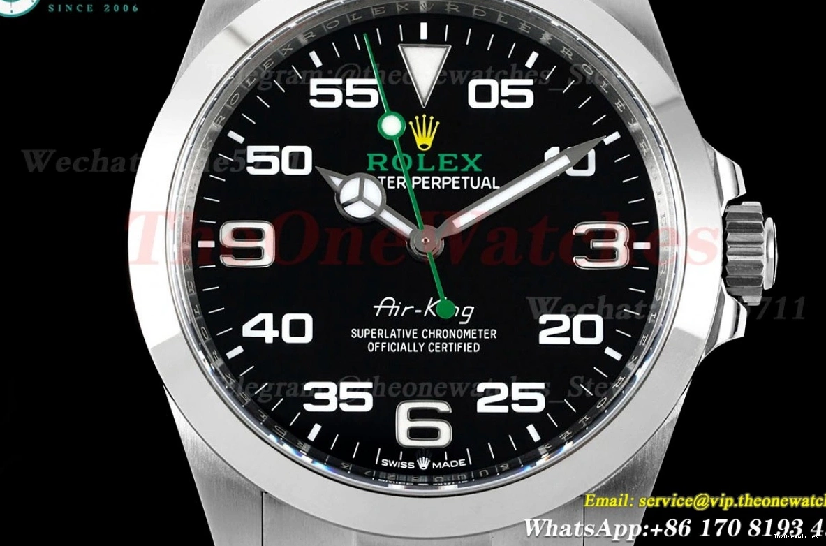 SS Clean Airking 40mm 126900 SS Black SH3230 Num 0520